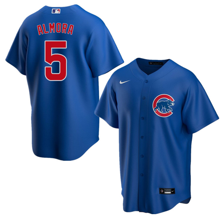 Nike Men #5 Albert Almora Chicago Cubs Baseball Jerseys Sale-Blue